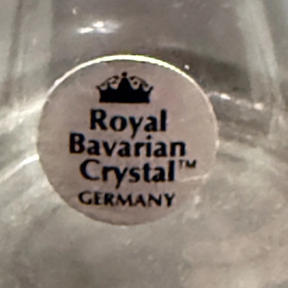 Royal Bavarian Crystal Germany Clear Glass Bud Vase 3.5 Inch Flared Rim Weighted